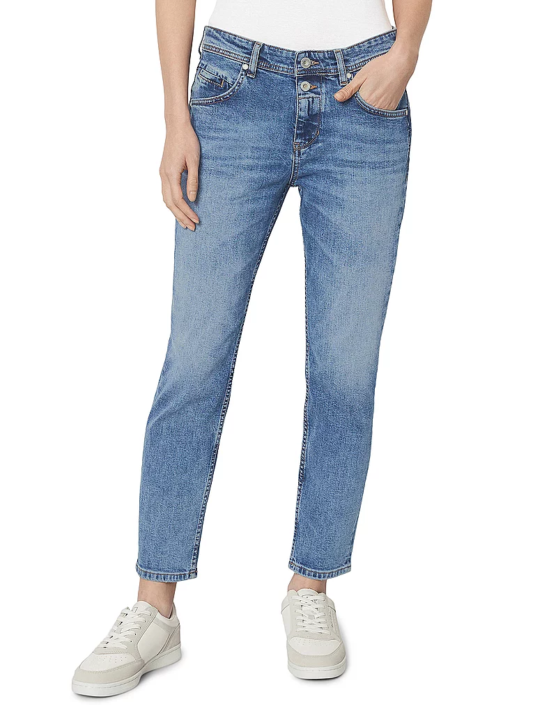5-Pocket-Jeans MARC O'POLO "aus Bio-Baumwoll-Mix", Damen, Gr. 32, Länge 32, blau (very light blau wash), Obermaterial: 98% Baumwolle, 2% Elasthan, unifarben, loose fit knöchellang, Jeans 5-Pocket-Jeans 2